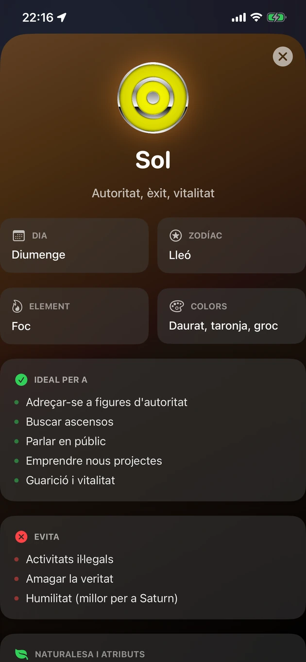 Per a què va bé i què cal evitar en cada hora planetària.