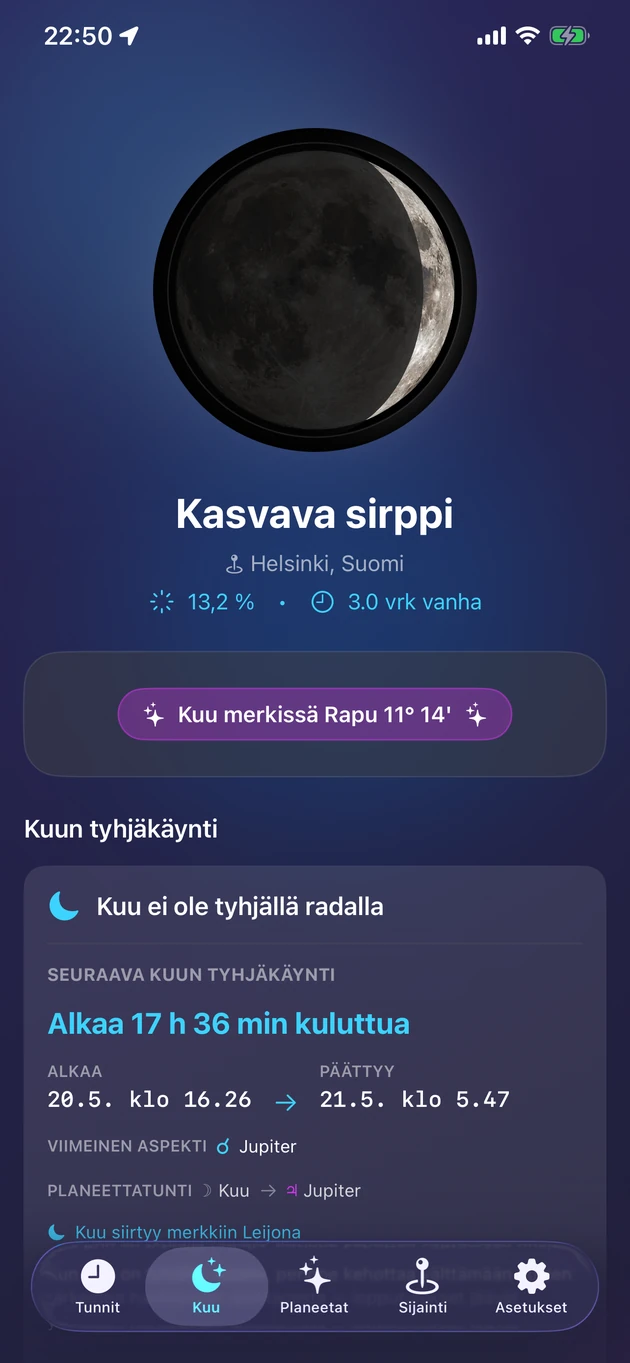 Vaihe, merkki, valaistus ja tyhjä rata yhdellä silmäyksellä.