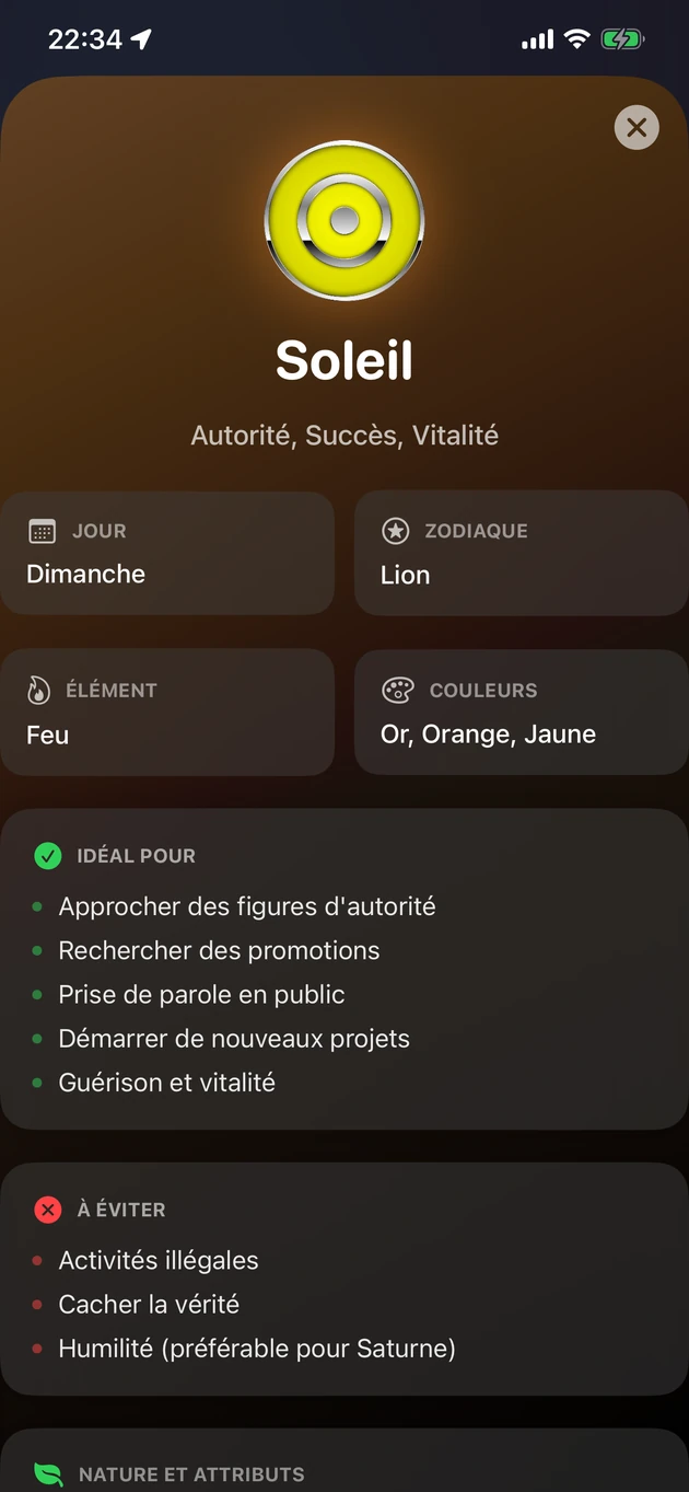 Ce qui convient et ce qu'il faut éviter pour chaque heure planétaire.