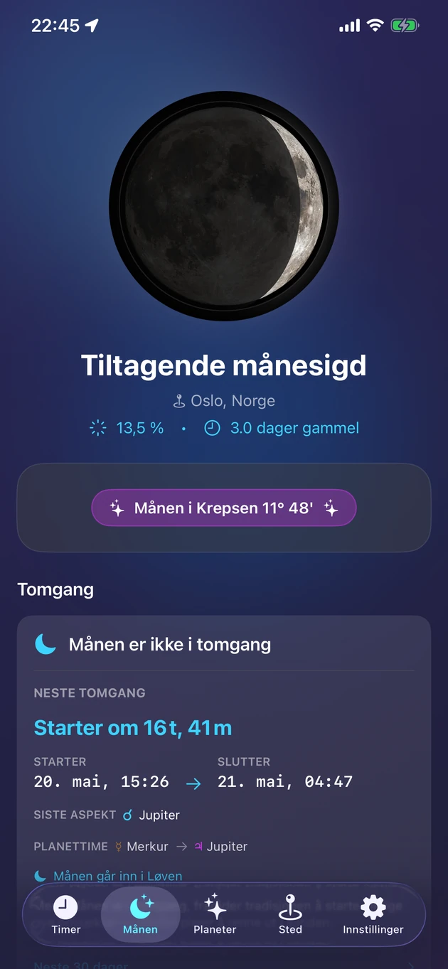 Fase, tegn, opplysning og tomgang ved et raskt blikk.