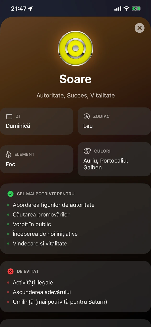 Ce e potrivit și ce e de evitat pentru fiecare oră planetară.
