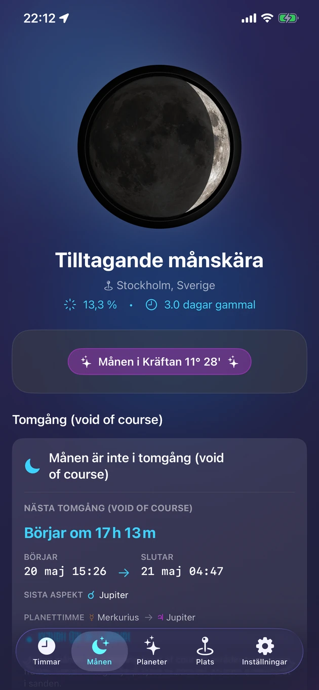 Fas, tecken, ljusgrad och tom kurs – allt på ett ögonkast.